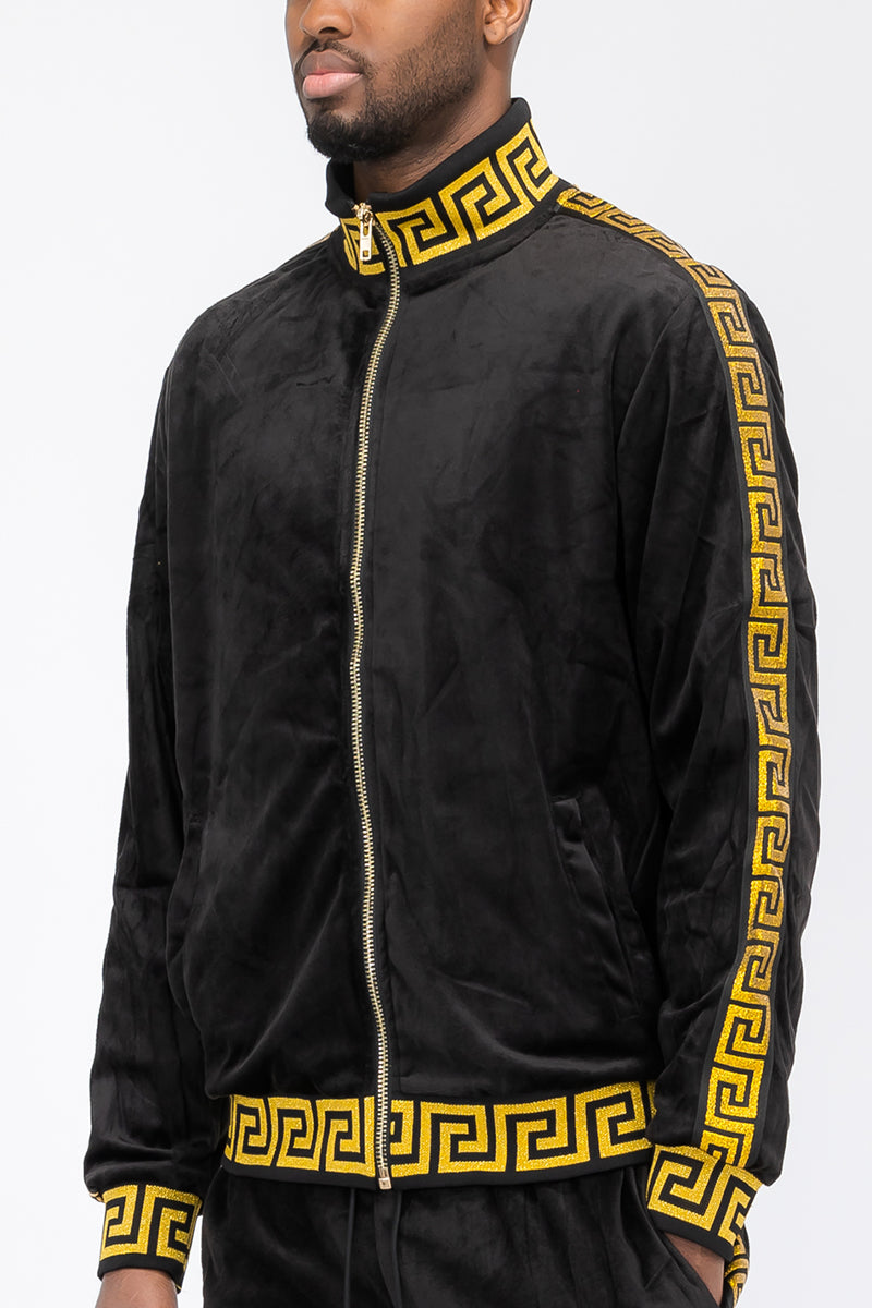 Status Velour Track Jacket