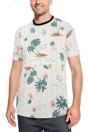 
                  
                    Load image into Gallery viewer, Pin Stripe Bay Print Tee
                  
                