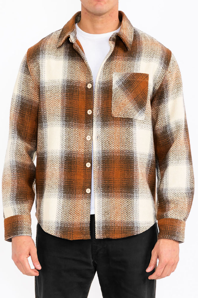 
                  
                    Load image into Gallery viewer, Wool Blend Flannel Shacket
                  
                