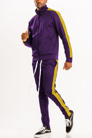 Woman Embroidered Colour Block Stripe Tracksuit #AFF, , #sponsored